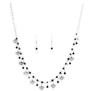 Paparazzi ♥ With Open Hearts - Black ♥ Necklace